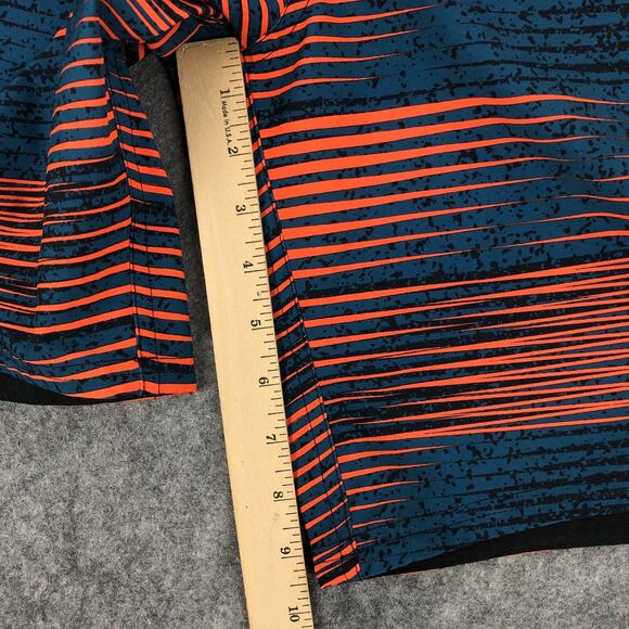 Nike Mens Board Shorts 36 Blue Orange Striped Drawstring Closure Swim Trunks - Picture 10 of 12